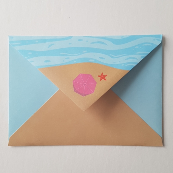 2 pcs C R Gibson Luxury Card Sea Balloons (1 Card with Envelope) - Picture 8 of 11